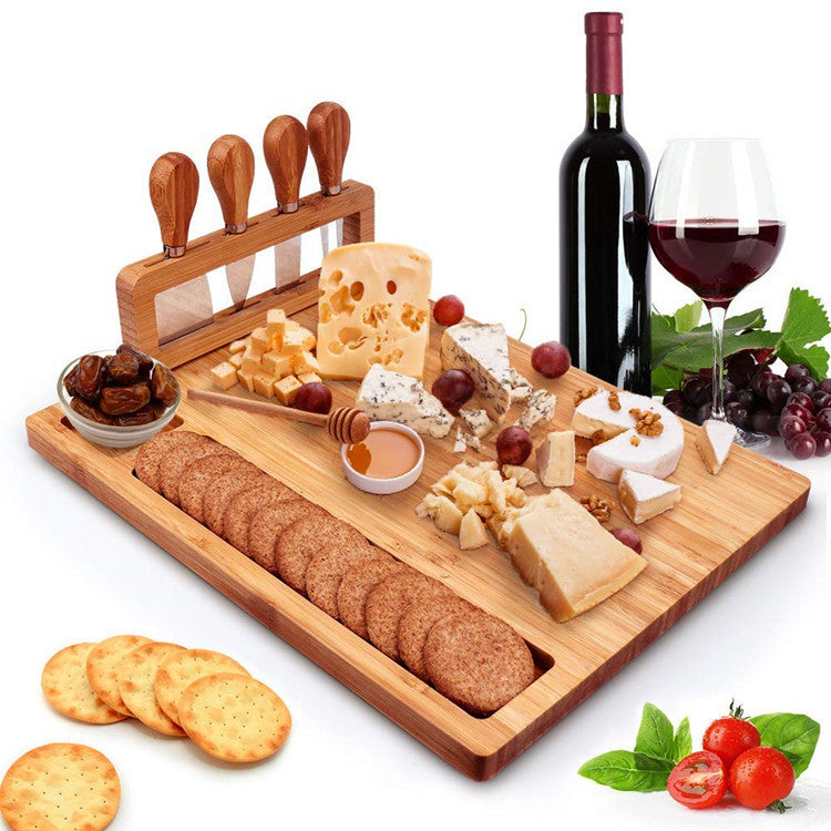 Sun Lake Supply Bamboo Wooden Cheese & Charcuterie Board Serving Tray
