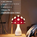 Mushroom decorated ambient desk lamp