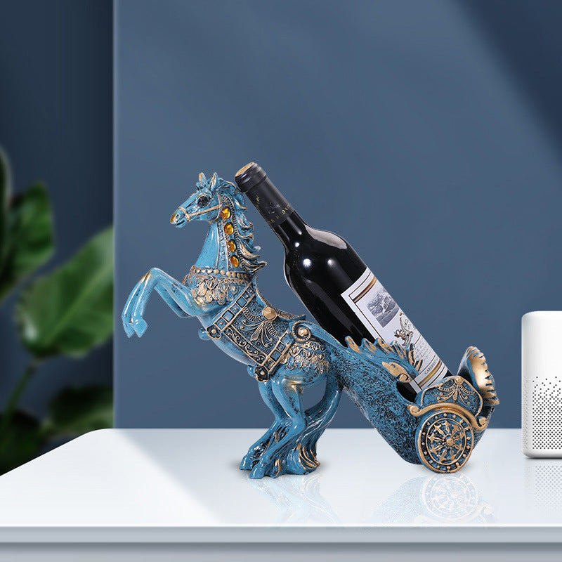 Sun Lake Supply European Horse Carriage Wine Rack Wine Cabinet Decoration