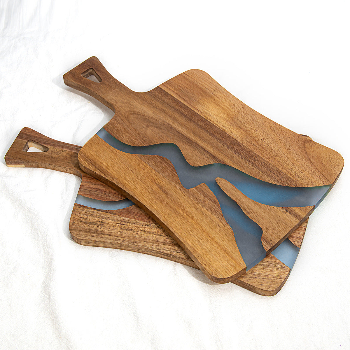 Sun Lake Supply Resin River Acacia Wood Splicing Cutting Board *