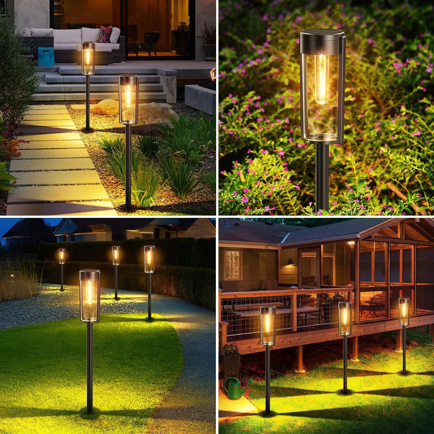 Sun Lake Solar Powered Tungsten Filament Lawn Lamp