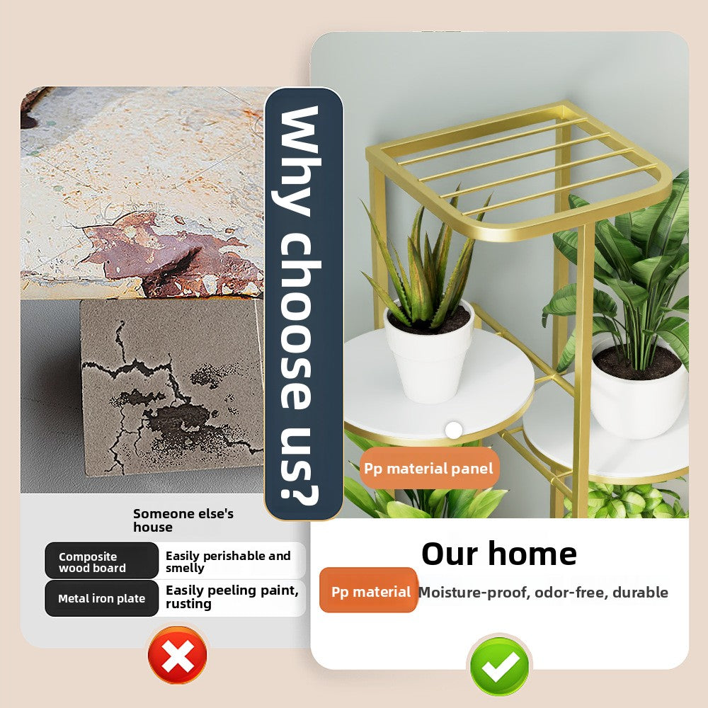 Sun Lake Supply 5-Tier Iron Plant Stand Modern Multi-Level Flower Stand for Indoor & Outdoor Plants