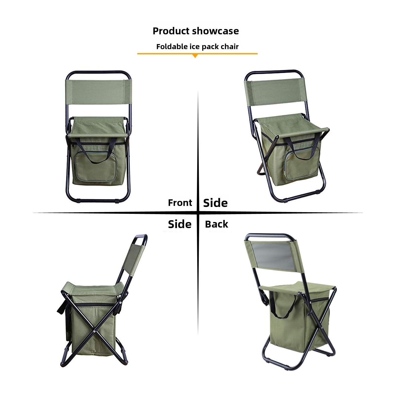 Sun Lake Portable Outdoor Foldable Ice Bag Chair