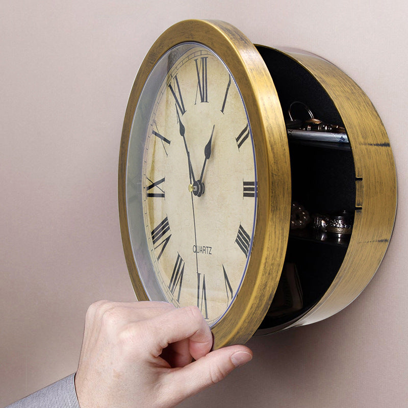 Creative Hidden Safe Wall Clock with LED Display