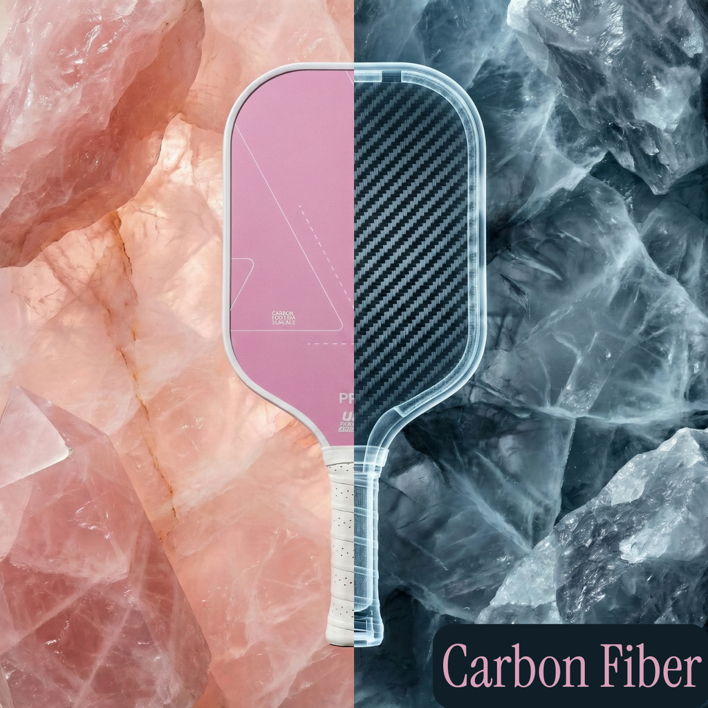 Rose Quartz Pink T700 Carbon Fiber Pickleball Paddle – 16mm Competition-Grade Control & Power Paddle