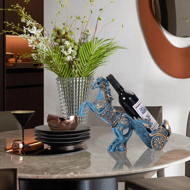 Sun Lake Supply European Horse Carriage Wine Rack Wine Cabinet Decoration