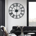 Retro Wrought Iron Wall Clock with Quartz Movement
