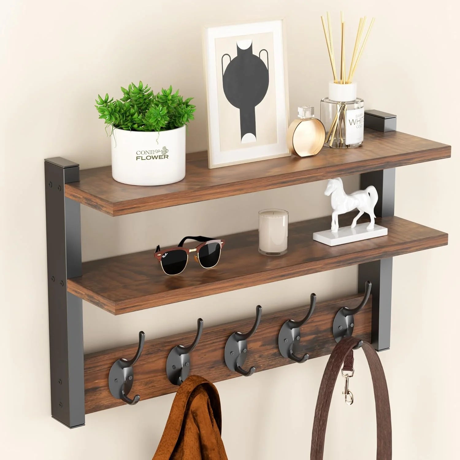 Wall-mounted storage rack