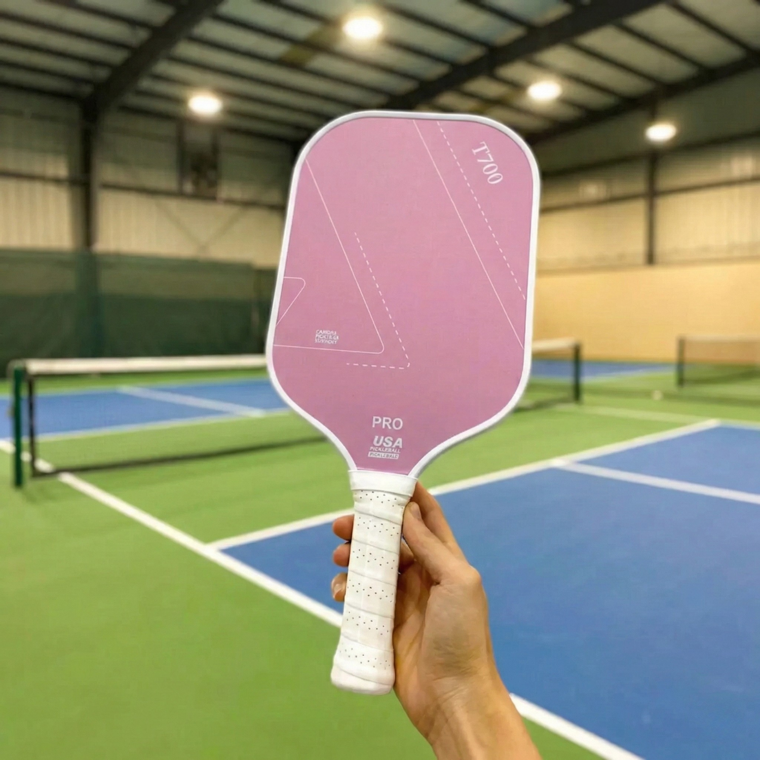 Rose Quartz Pink T700 Carbon Fiber Pickleball Paddle – 16mm Competition-Grade Control & Power Paddle