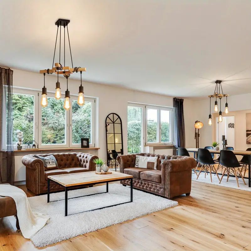 Wood Chandelier Lamp