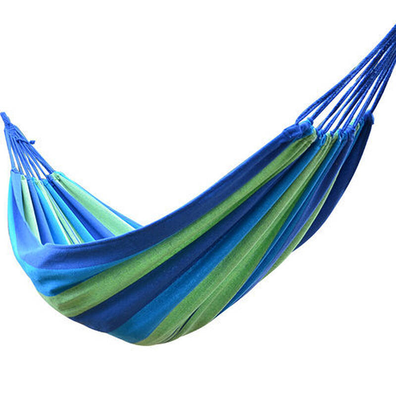 Sun Lake Striped Portable Striped Hammock With Anti-Flip Design