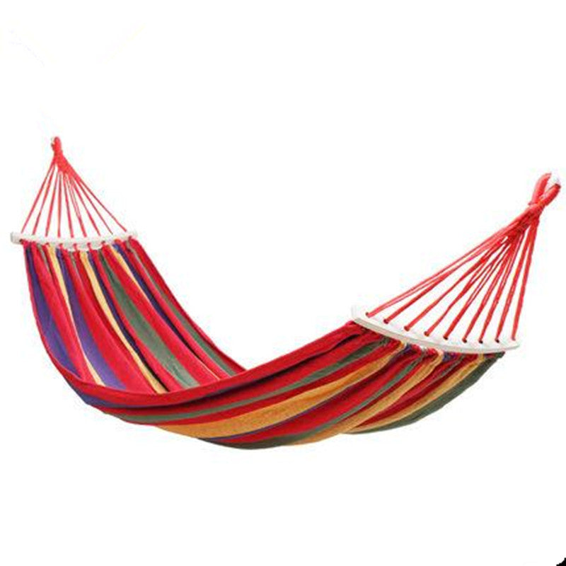 Sun Lake Striped Portable Striped Hammock With Anti-Flip Design