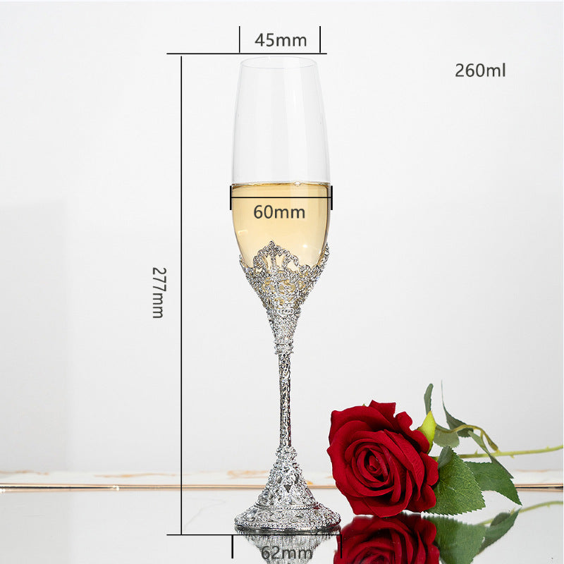 Sun Lake Supply Luxurious Decorative Crystal Glass Wine Set