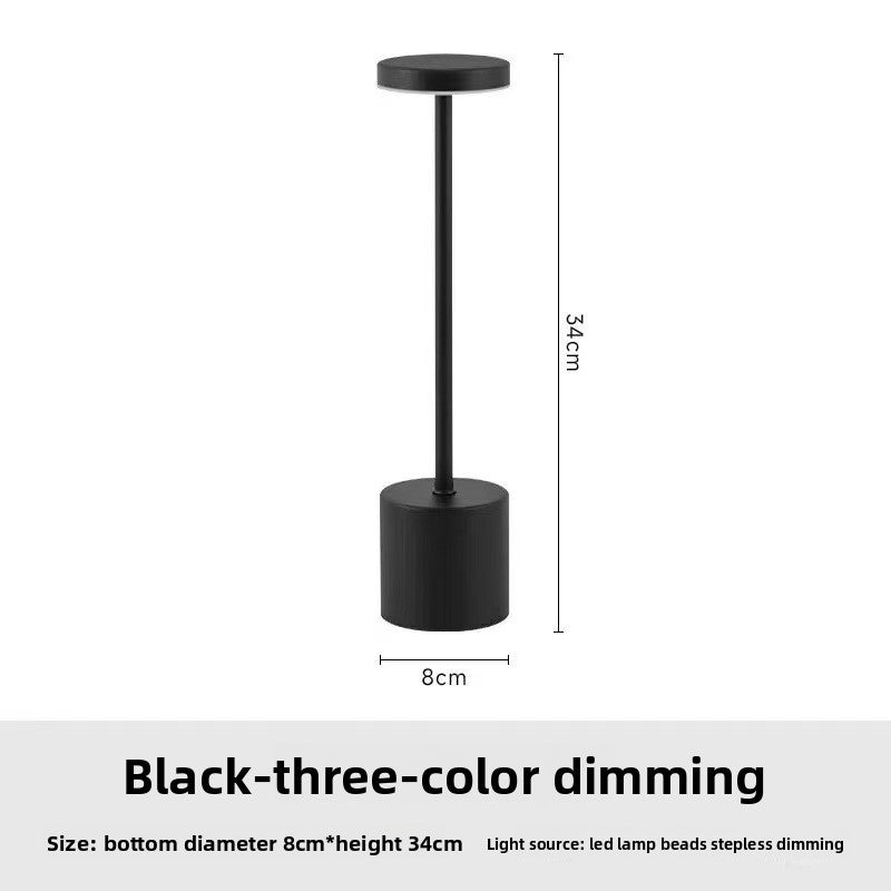 Modern minimalist LED rechargeable table lamp with touch dimming