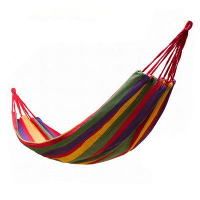 Sun Lake Striped Portable Striped Hammock With Anti-Flip Design