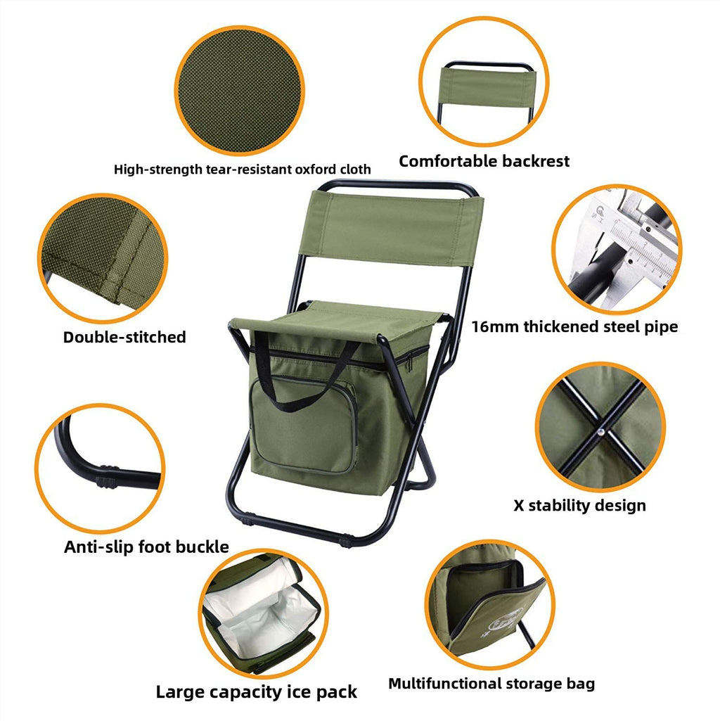 Sun Lake Portable Outdoor Foldable Ice Bag Chair