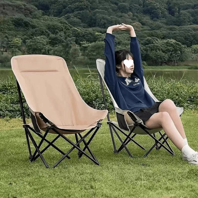 Sun Lake High Back Outdoor Folding Moon Chair