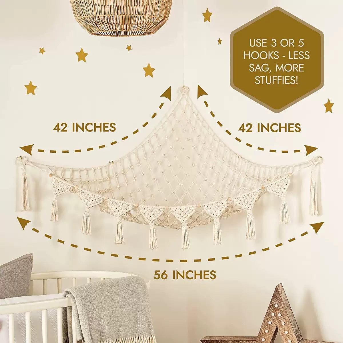 Sun Lake Toy Collection Kid's Hammock Net Wall Storage