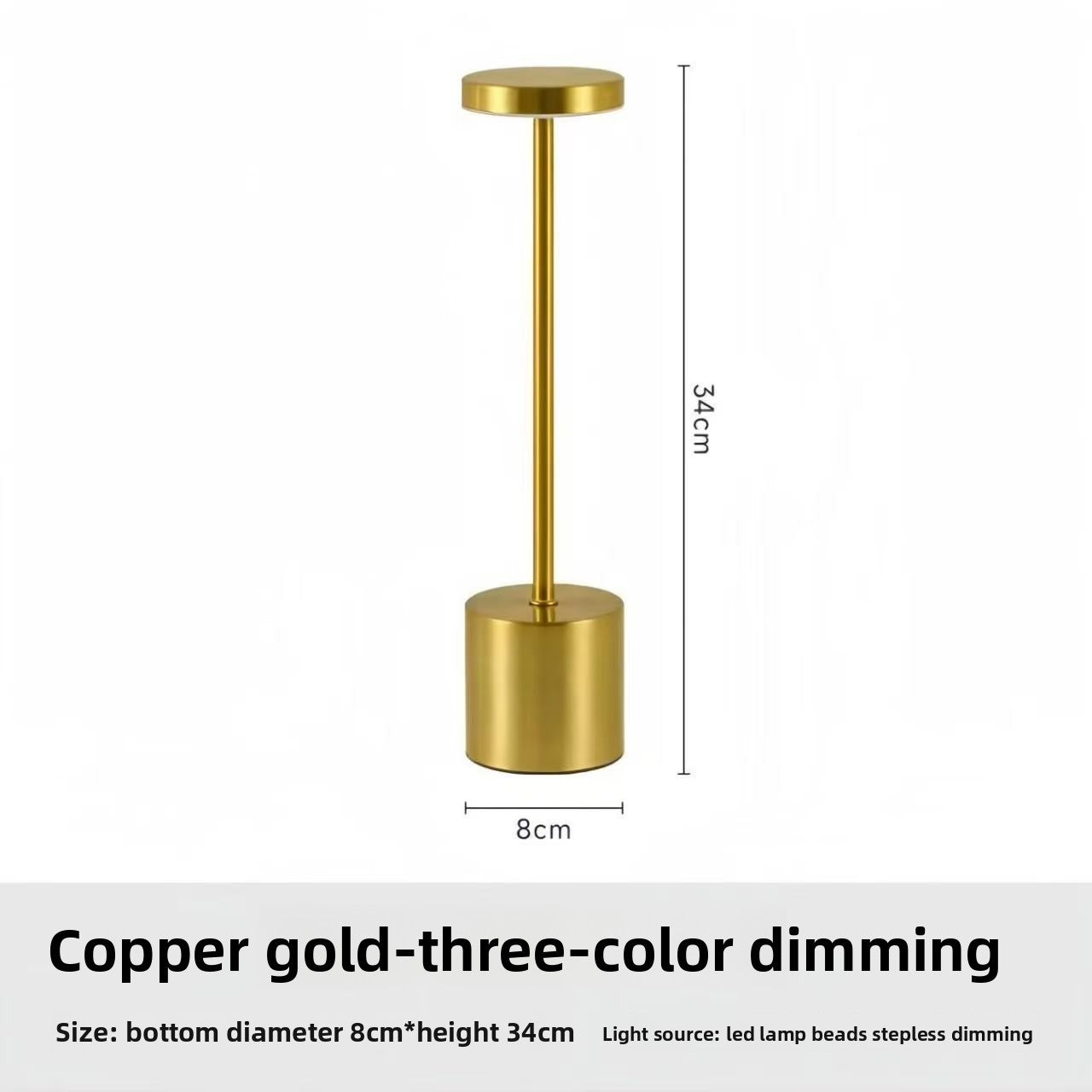 Modern minimalist LED rechargeable table lamp with touch dimming