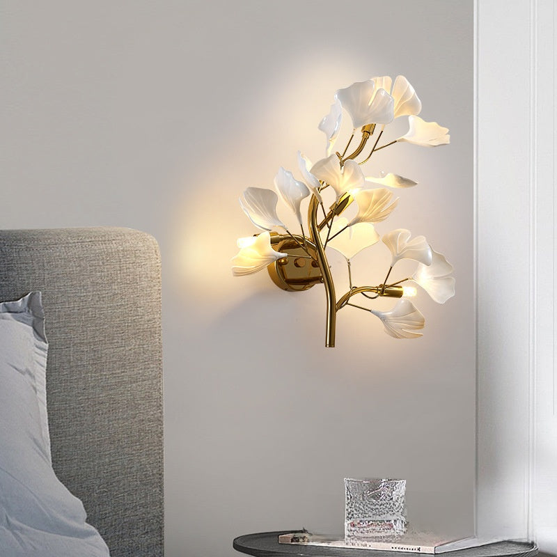 Ginkgo Leaf LED Wall Lamp Light