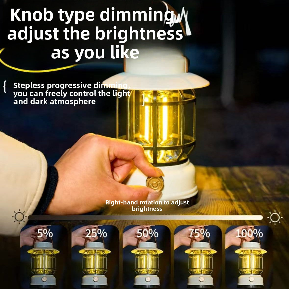 Sun Lake Outdoor Solar Camping Lantern Waterproof Hanging Design