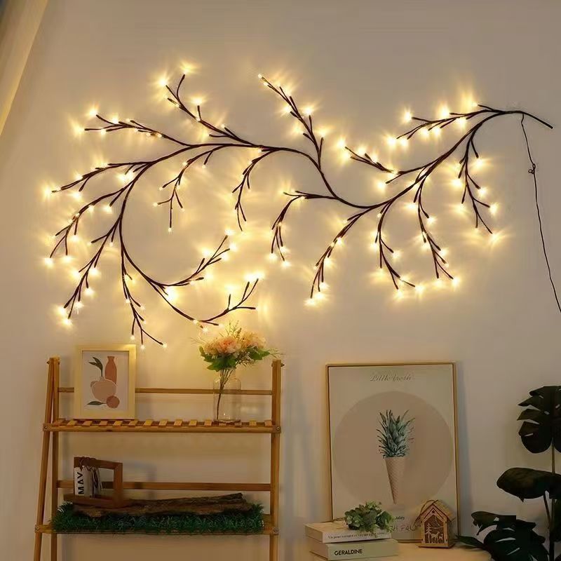 LED Branch Rattan Light String with Remote Control