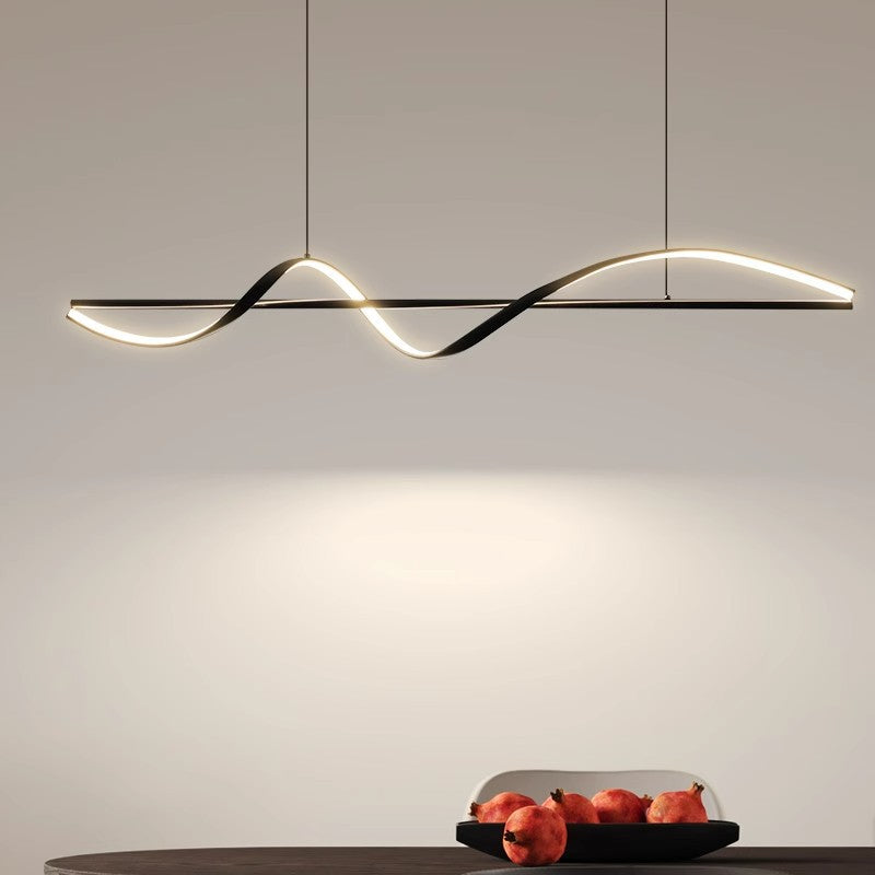 Modern LED Chandelier for Dining Room with Adjustable Height