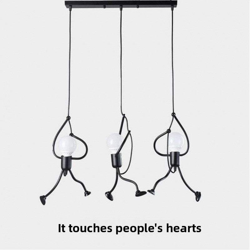 Modern Climbing Figure Pendant Light - Sculptural Human Form Figurine Ceiling Lamp