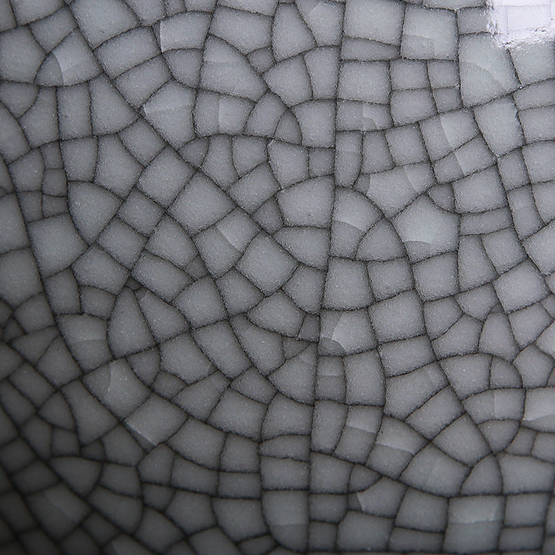 Crackle Glaze Porcelain Vase Collection - Handcrafted Ceramic Decor in Multiple Silhouettes