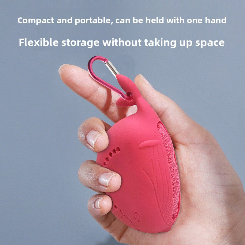 Cooling Microfiber Sports Towel with Whale Clip, Quick-Dry Sweat-Absorbing Gym & Workout Towel, Lightweight Travel Fitness Towel (30×80cm)