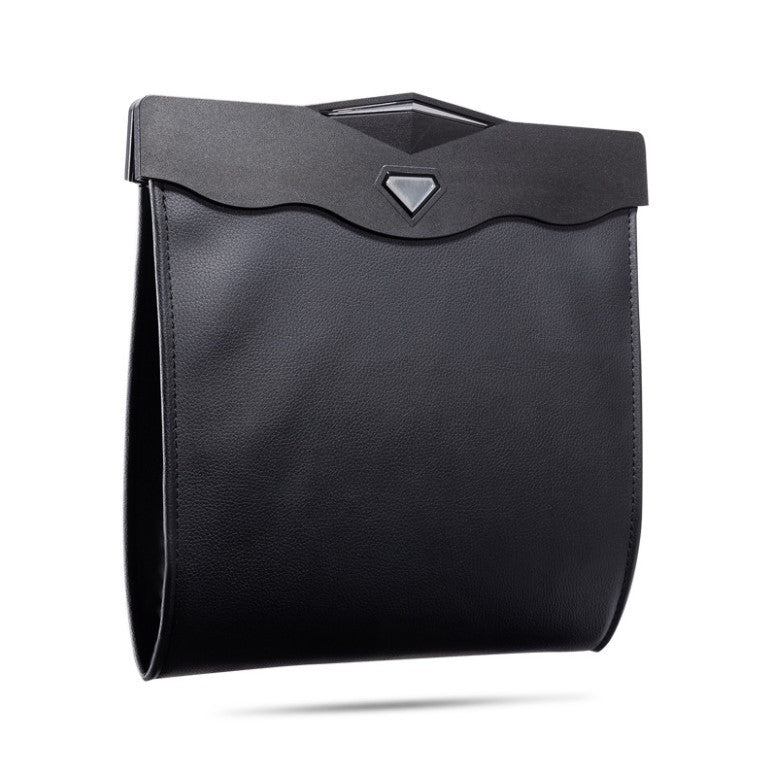 Sun Lake Leather Car Storage Bag Sleek Mounted Fabric Design