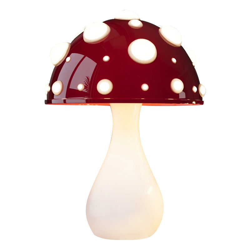 Mushroom decorated ambient desk lamp