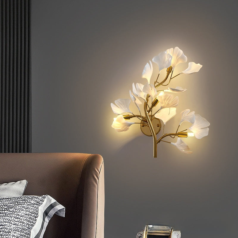 Ginkgo Leaf LED Wall Lamp Light