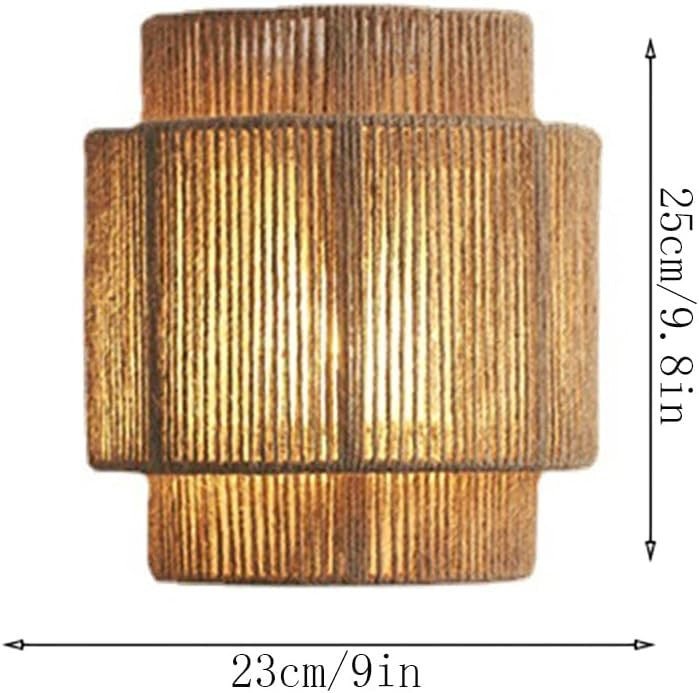 Woven rope wall lamp