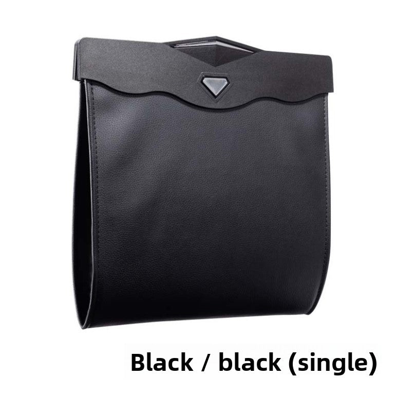 Sun Lake Leather Car Storage Bag Sleek Mounted Fabric Design