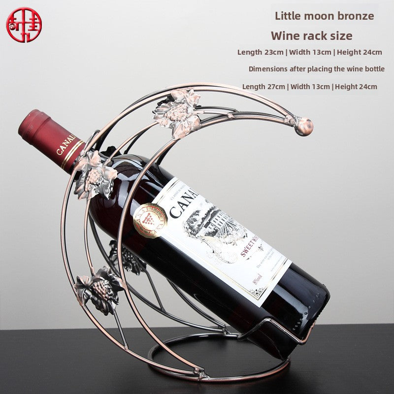 Sun Lake Supply Crescent Moon Wine Bottle Holder Home Decor