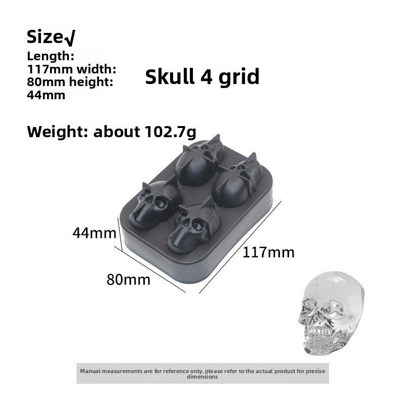 Skull Ice Cube Mold Tray - 3D Skull Ice Maker for Whiskey, Bourbon, Cocktails & Halloween Drinks (Copy)
