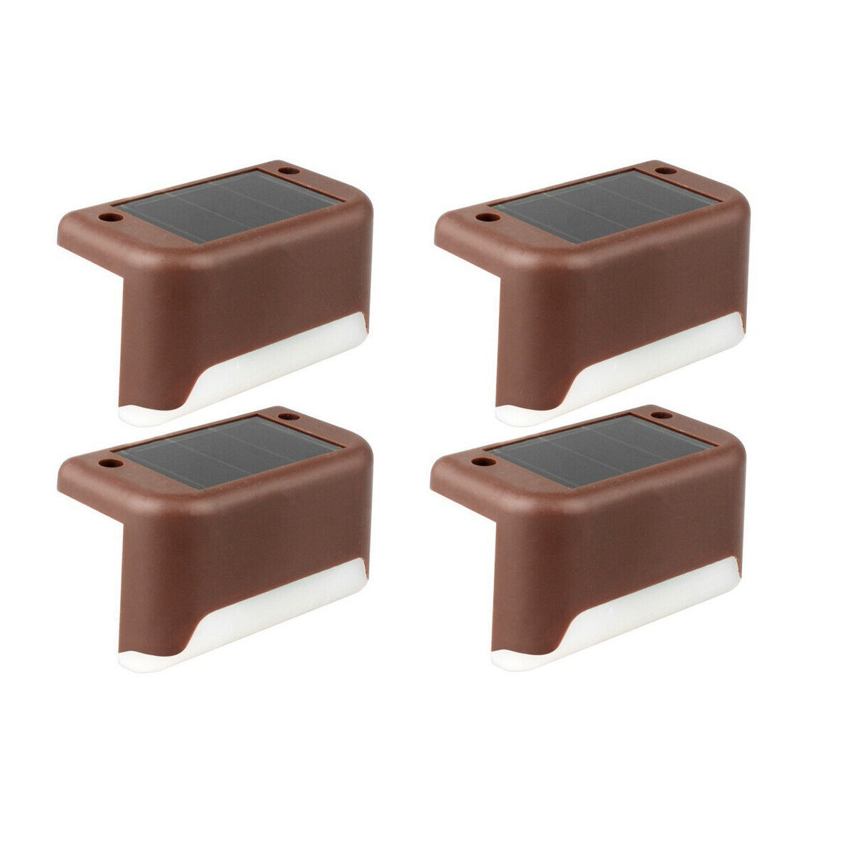 Solar-powered step lights and outdoor garden lights