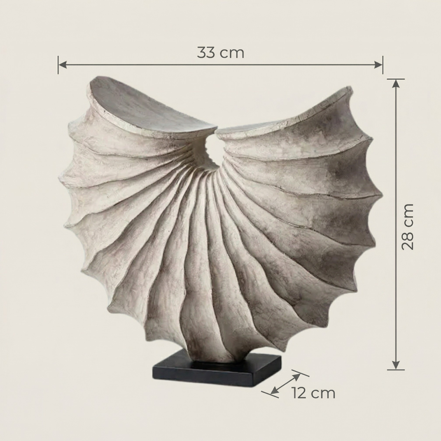 Abstract Conch Shell Resin Sculpture | Wabi-Sabi Chinoiserie Decorative Ornament | Table Art Decor
