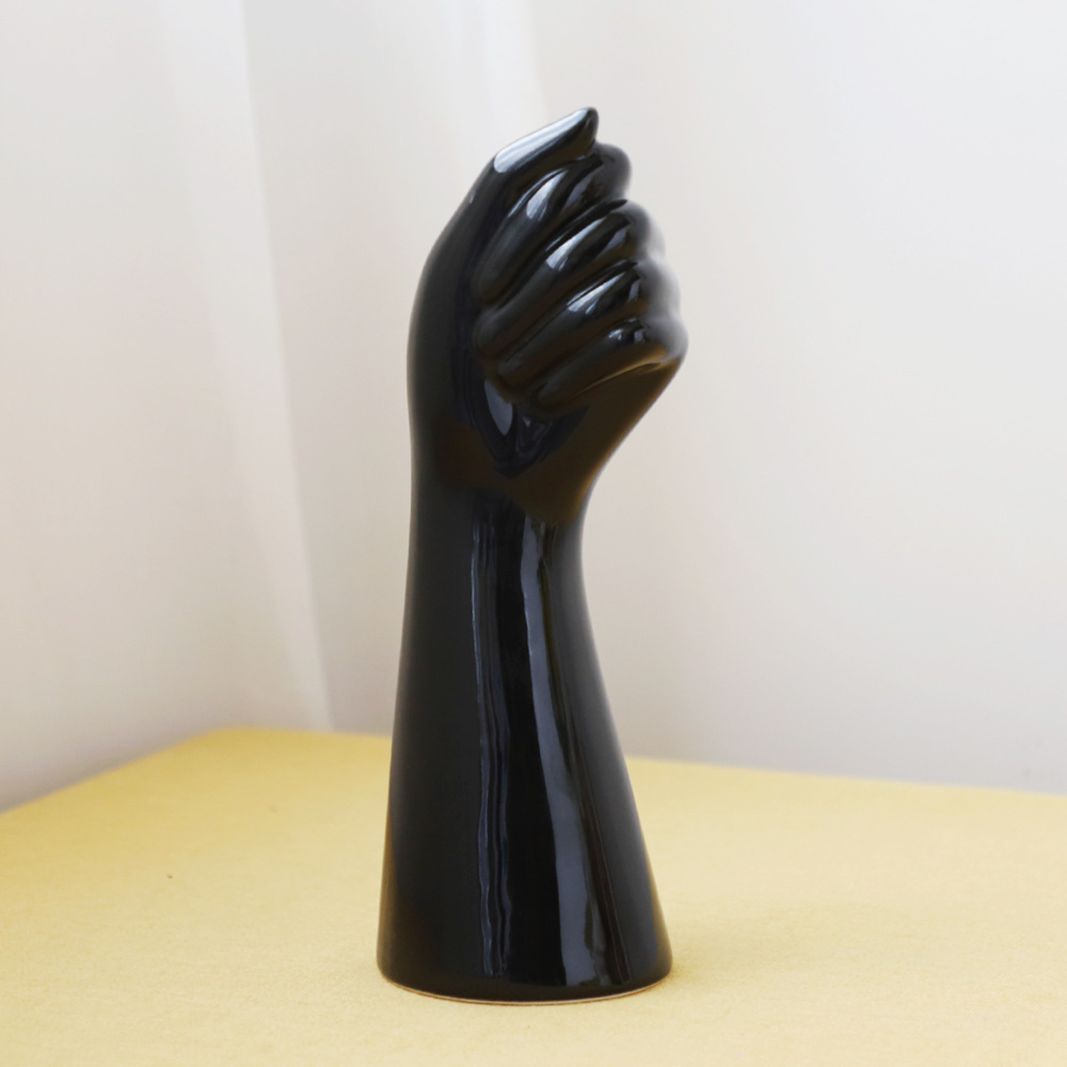 Abstract Hand Ceramic Vase | Minimalist Sculptural Flower Vase | Boho Home Decor | White Black