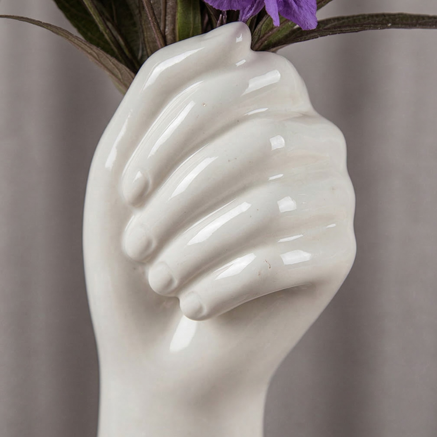 Abstract Hand Ceramic Vase | Minimalist Sculptural Flower Vase | Boho Home Decor | White Black