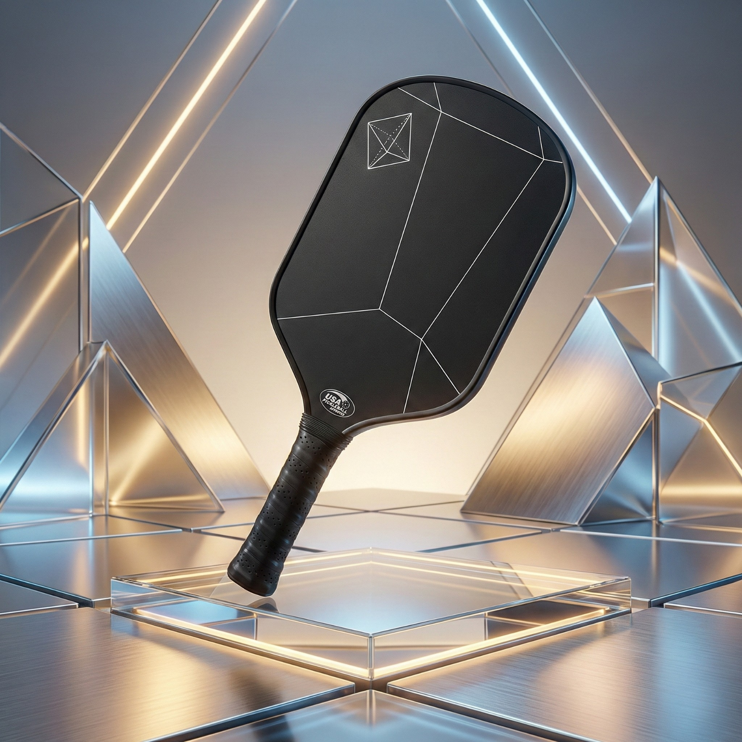 Carbon Fiber Pickleball Paddle (Black or White) – Lightweight Control Paddle with Textured Grip, USA Pickleball Approved