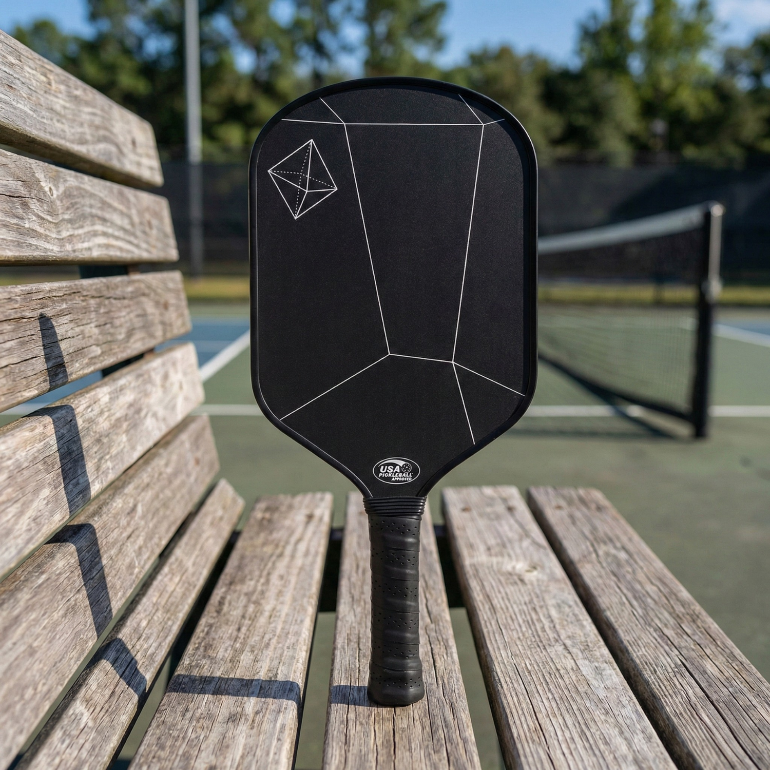 Carbon Fiber Pickleball Paddle (Black or White) – Lightweight Control Paddle with Textured Grip, USA Pickleball Approved