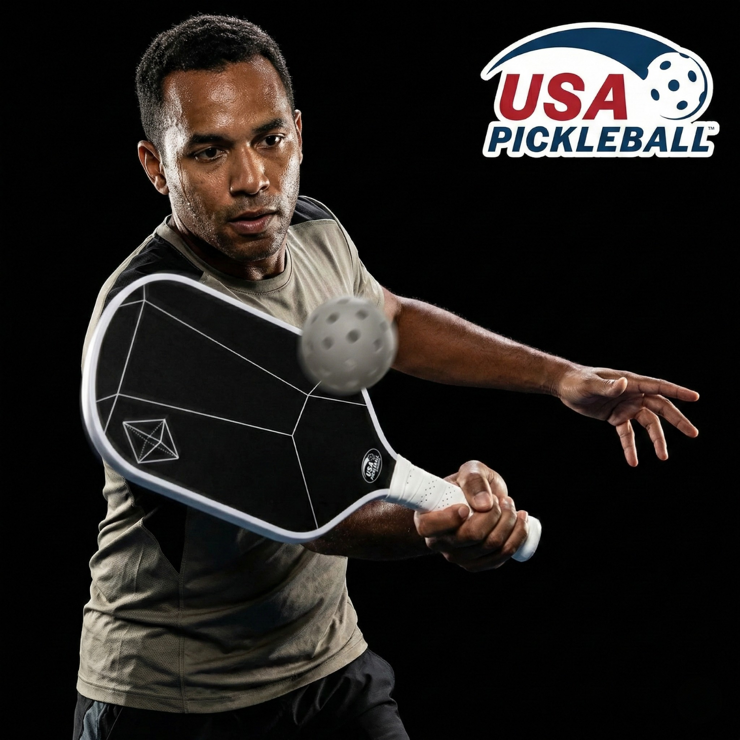 Carbon Fiber Pickleball Paddle (Black or White) – Lightweight Control Paddle with Textured Grip, USA Pickleball Approved