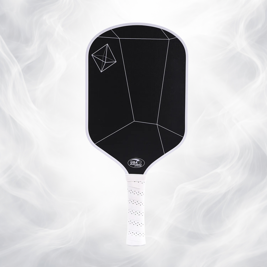 Carbon Fiber Pickleball Paddle (Black or White) – Lightweight Control Paddle with Textured Grip, USA Pickleball Approved