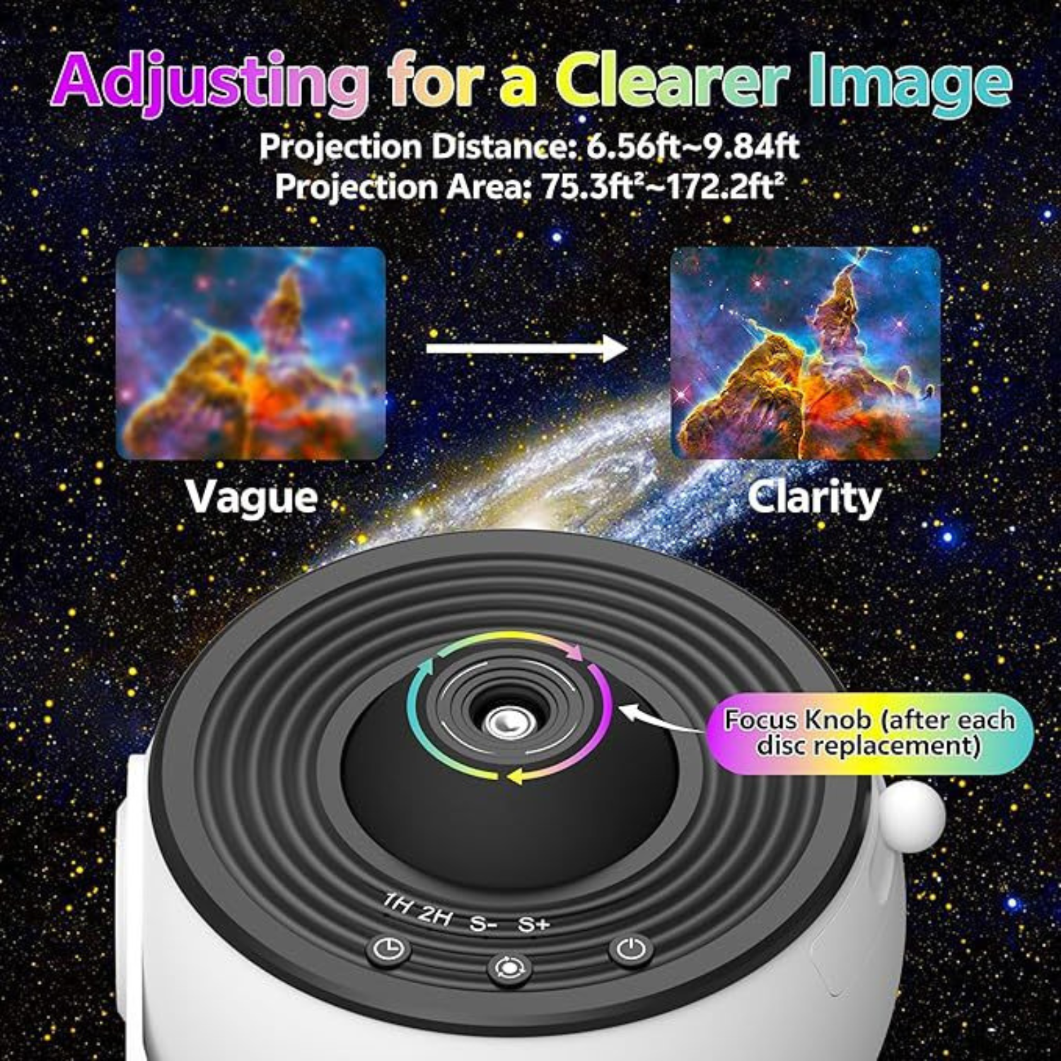 Galaxy Star Projector Lamp with 13 Film Discs – 4K HD Rotating Night Light, Remote Control, USB LED Nebula Projector (Black & White)