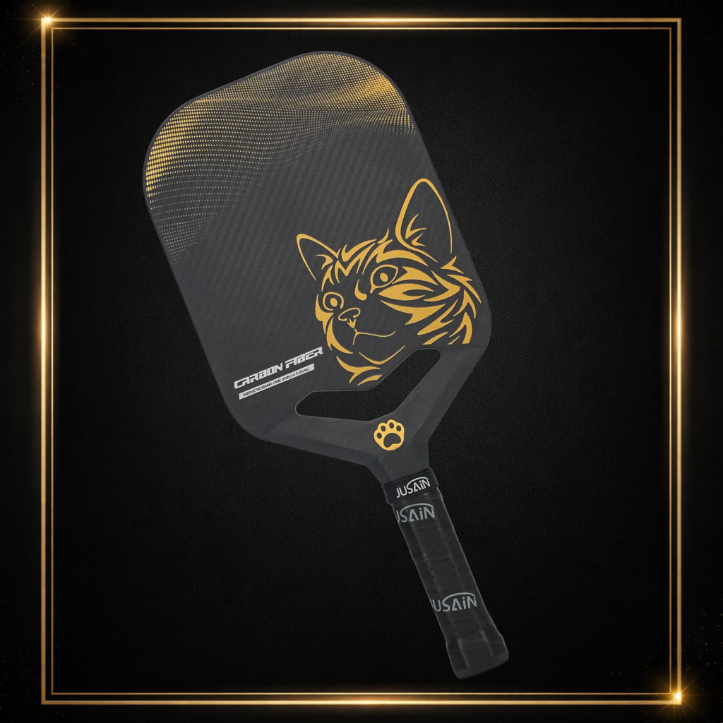 Golden Lynx T700 Carbon Fiber Pickleball Paddle (14mm Honeycomb Core) – Textured Spin Surface, One-Piece Hot Pressed, Lightweight Control Paddle