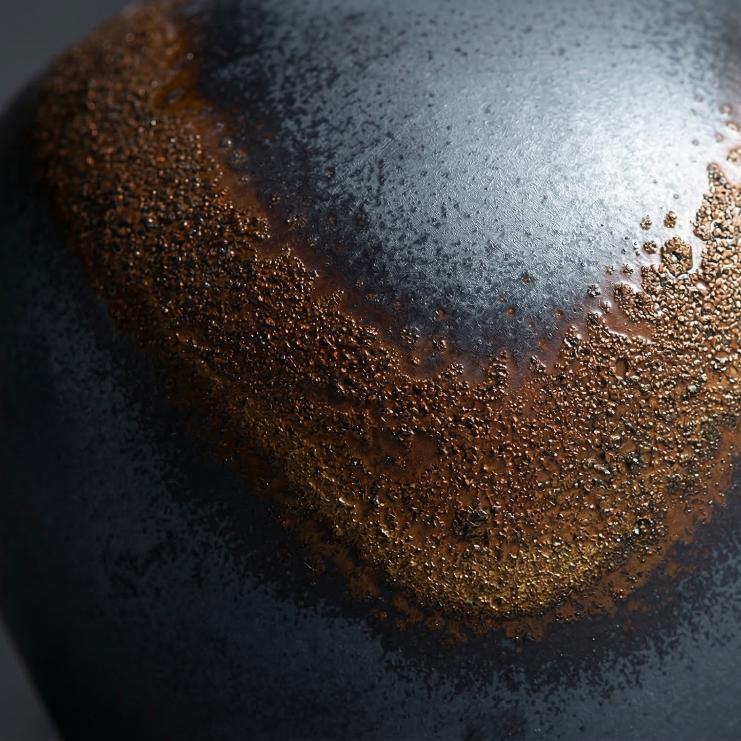 Handcrafted Jingdezhen Ceramic Vase – Artisan Charcoal Pottery with Mineral Glaze (3 Sizes)