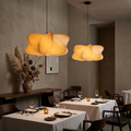 Japanese Silk Cloud Chandelier | Zen Artistic Shaped Pendant Light | Three Color Dimming | Living Room Bedroom Restaurant Ceiling Lamp