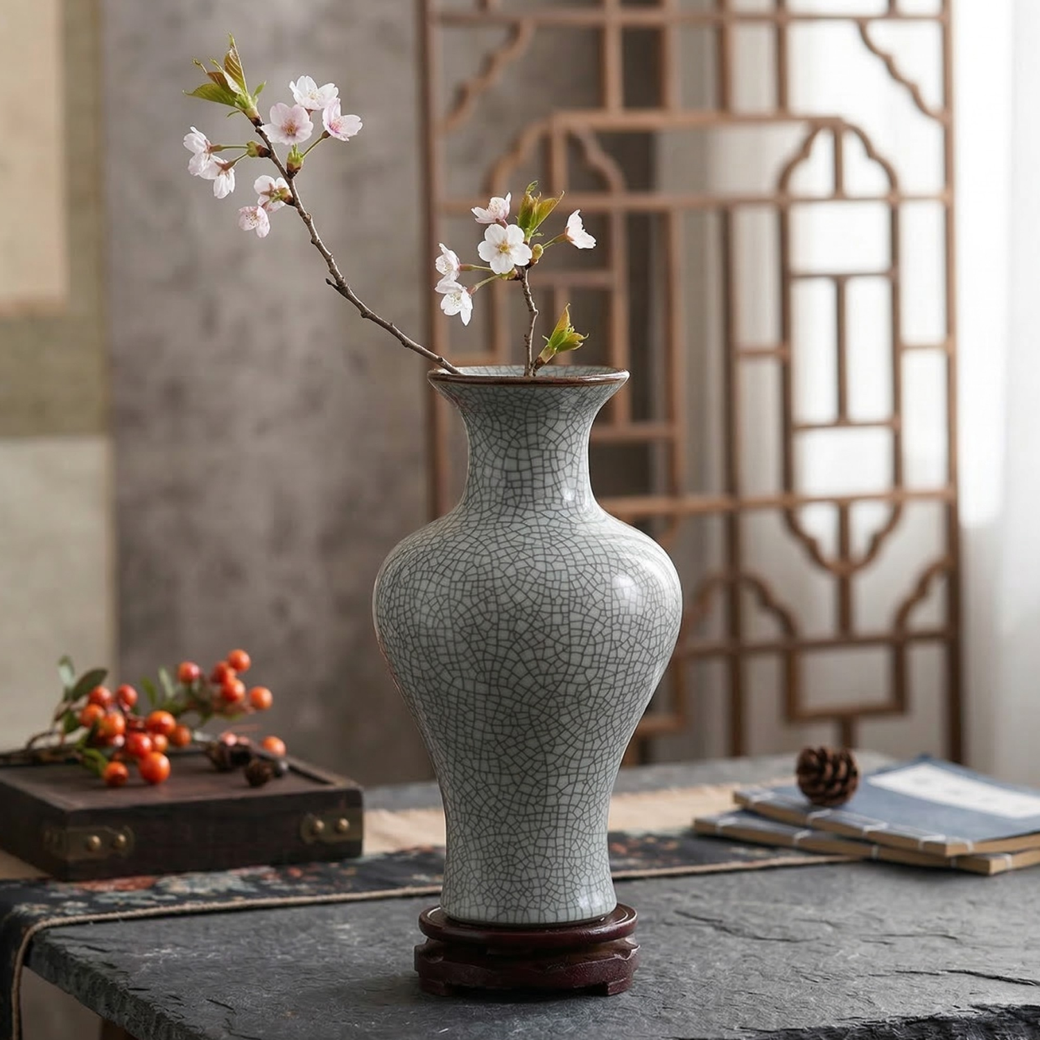 Jingdezhen Crackle Glaze Porcelain Vase – Handmade Chinese Ceramic Art Vase (4 Classic Shapes)